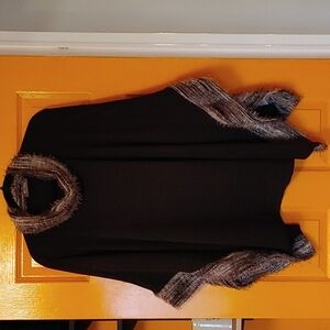 Mr. Max Women's black poncho